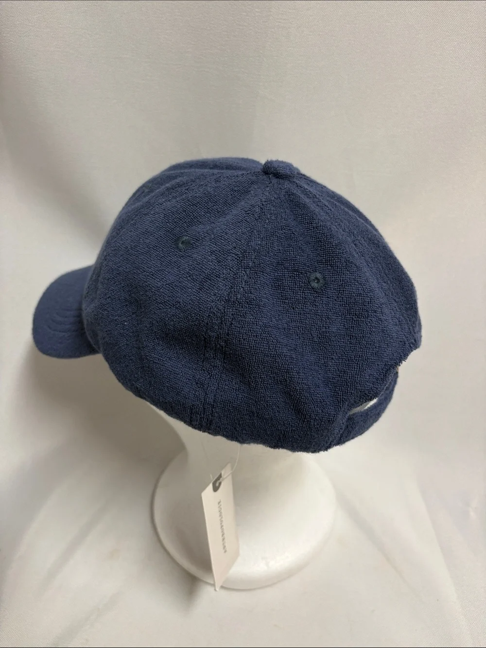 NWT ANTHROPOLOGIE Yachting Club Terry Strapback Hat Navy One Size